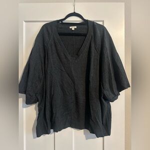 Caslon Charcoal V-Neck Tunic
